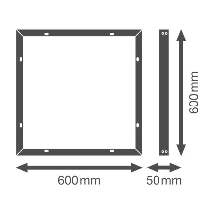 Osram - Metalni okvir za ugradnju LED panela ESSENTIAL 60x60 cm bijeli
