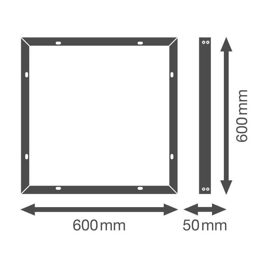 Osram - Metalni okvir za ugradnju LED panela ESSENTIAL 60x60 cm bijeli
