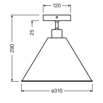 Osram - Nadgradna stropna svjetiljka PULP 1xE27/9W/230V pr. 31 cm