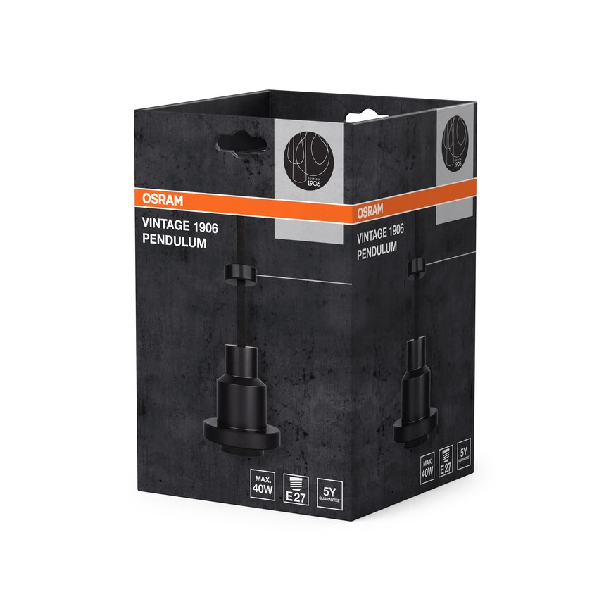 Osram - Napajni kabel PENDULUM 1xE27/40W/230V crni