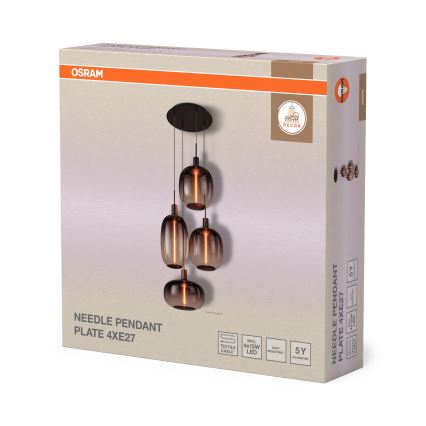 Osram - Napojni kabel NEEDLE PENDANT 4xE27/25W/230V antracit