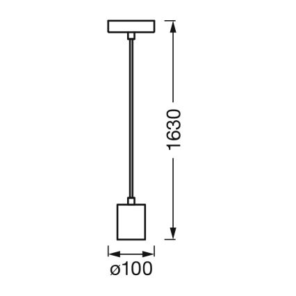 Osram - Napojni kabel PENDULUM CYLINDER 1xE27/15W/230V drvo