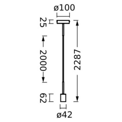 Osram - Napojni kabel PENDULUM NEEDLE 1xE27/15W/230V bež