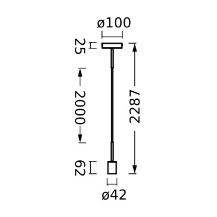 Osram - Napojni kabel PENDULUM NEEDLE 1xE27/15W/230V bež