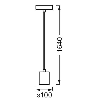 Osram - Napojni kabel PENDULUM ROUND 1xE27/15W/230V zlatni