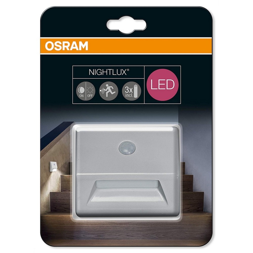 Osram - LED stepenišno svjetlo sa senzorom NIGHTLUX LED/0,25W/3xAAA IP54