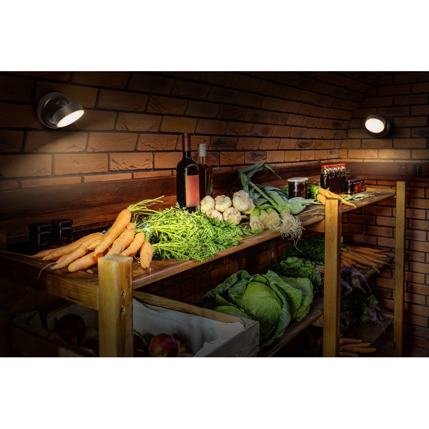 Osram - LED punjiva zidna svjetiljka s dodirnim upravljanjem i mogućnošću prigušivanja NIGHTLUX LED/1,8W/5V crna