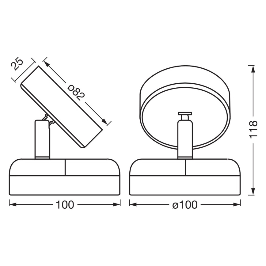 Osram - LED punjiva zidna svjetiljka s dodirnim upravljanjem i mogućnošću prigušivanja NIGHTLUX LED/1,8W/5V crna