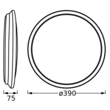 Osram - ORBIS DUBLIN LED stropno svjetlo, 24 W, 230 V, promjer 39 cm, srebrne boje