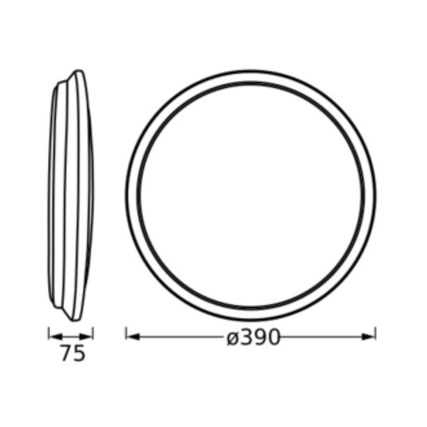 Osram - ORBIS DUBLIN LED stropno svjetlo, 24 W, 230 V, promjer 39 cm, srebrne boje