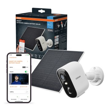 Osram - Pametna solarna kamera s 2K senzorom SMART+ 5V 5200 mAh IP66 Wi-Fi
