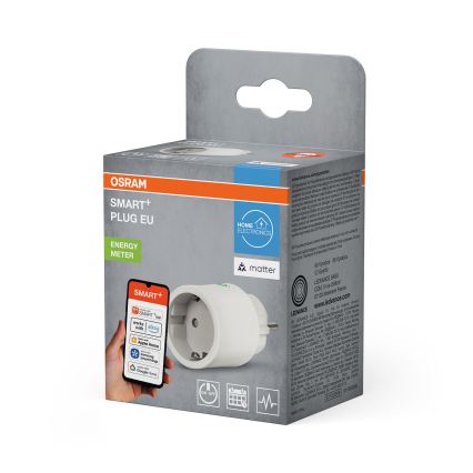 Osram - Pametna utičnica SMART+ MATTER SCHUKO 2300W/230V/10A Wi-Fi bijela