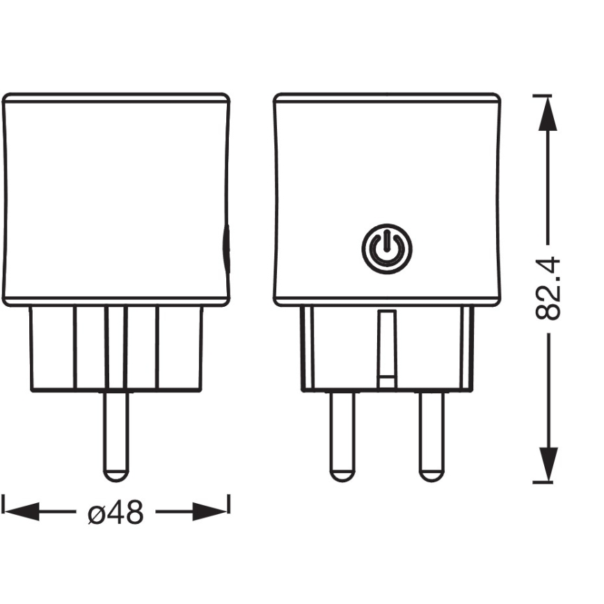 Osram - Pametna utičnica SMART+ MATTER SCHUKO 2300W/230V/10A Wi-Fi bijela