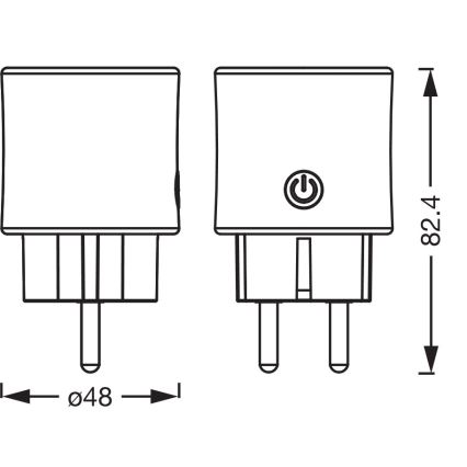 Osram - Pametna utičnica SMART+ SCHUKO 2300W/230V/10A crna