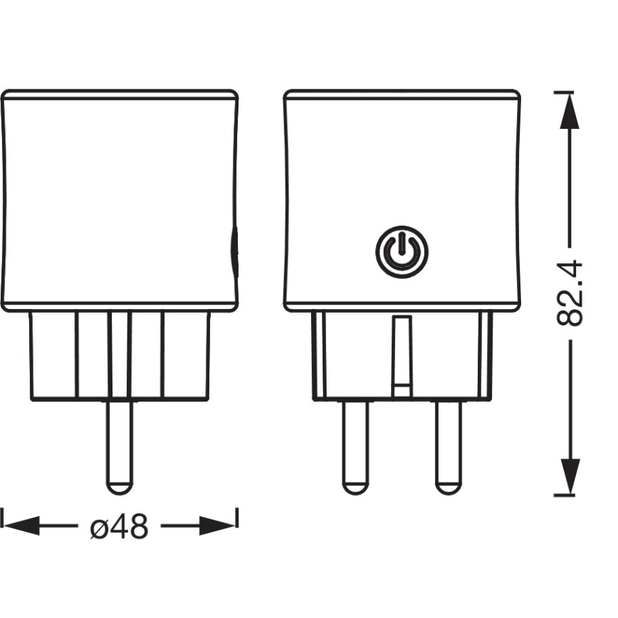 Osram - Pametna utičnica SMART+ SCHUKO 2300W/230V/10A crna