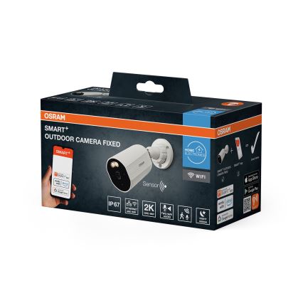 Osram - Pametna vanjska kamera sa senzorom 2K SMART+ 230V IP67 Wi‑Fi
