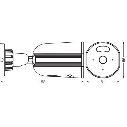 Osram - Pametna vanjska kamera sa senzorom 2K SMART+ 230V IP67 Wi‑Fi