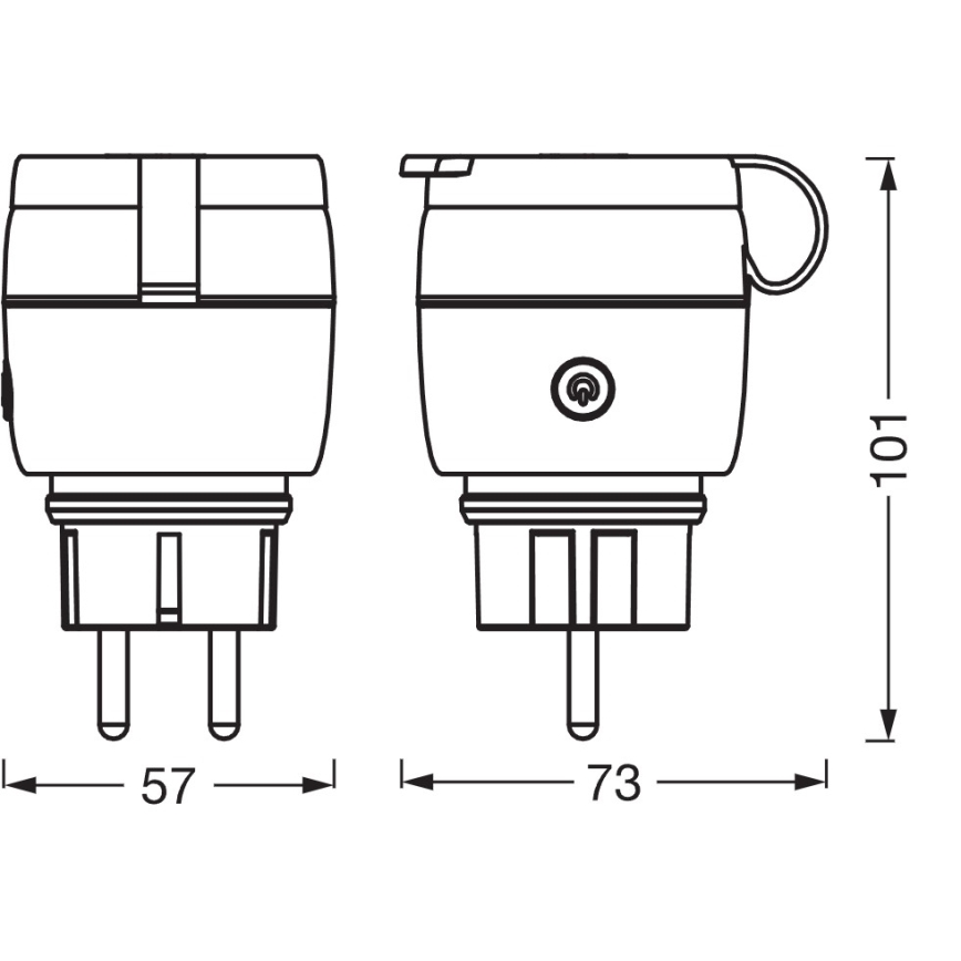 Osram - Pametna vanjska utičnica SMART+ MATTER SCHUKO 3680W/230V/16A IP44 Wi-Fi