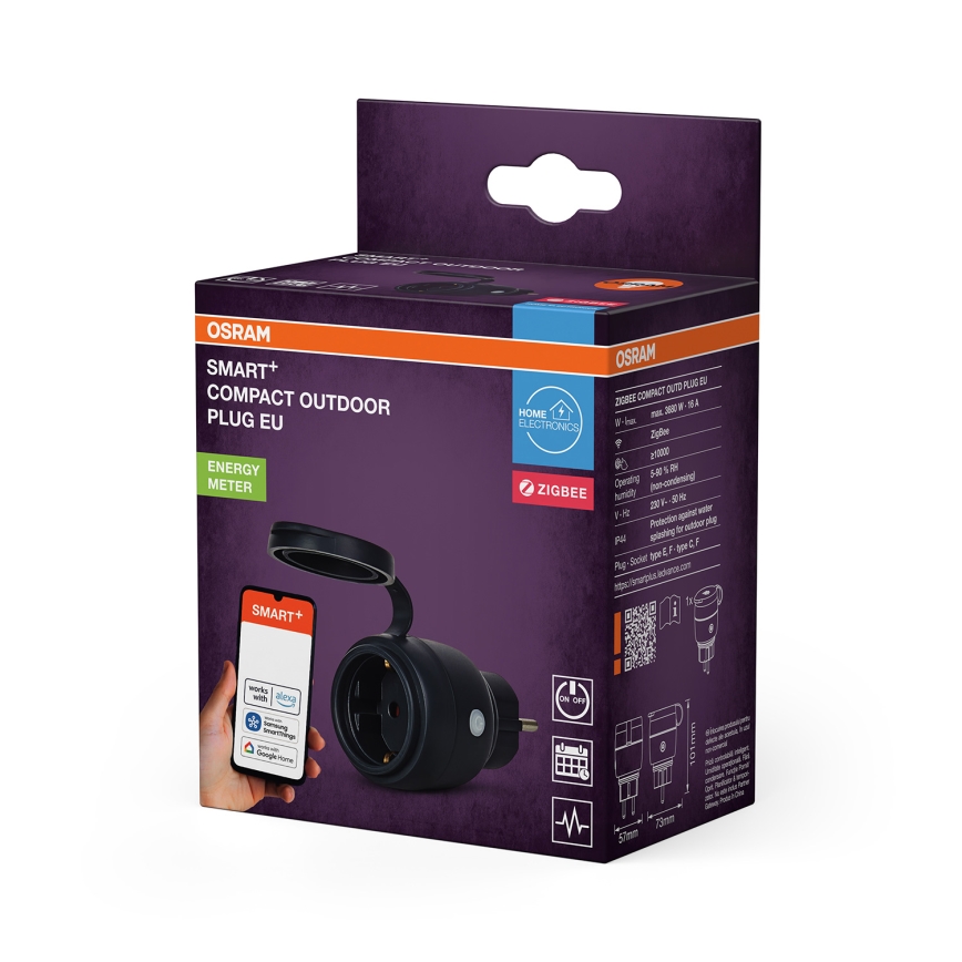 Osram - Pametna vanjska utičnica SMART+ SCHUKO 3680W/230V/16A IP44