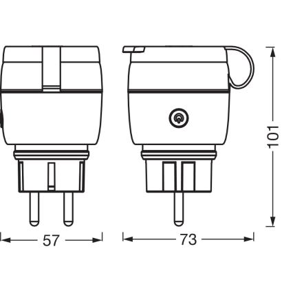 Osram - Pametna vanjska utičnica SMART+ SCHUKO 3680W/230V/16A IP44