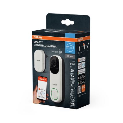 Osram - Pametno video zvono s 2K senzorom SMART+ 230V IP66 Wi‑Fi
