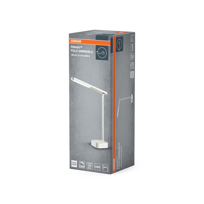 Osram - PANAN LED stolna svjetiljka s dodirnim prigušivanjem LED/5,2W/5V 1200 mAh CRI 90