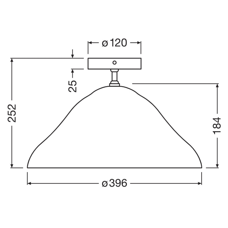 Osram - Plafonski luster LOTUS LEAF 1xE27/9W/230V Ø 39,6 cm