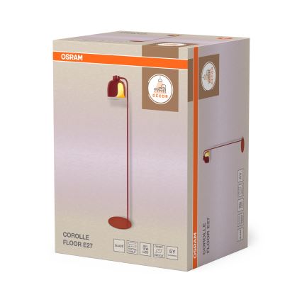 Osram - Podna svjetiljka DECOR COROLLE 1xE27/15W/230V crvena
