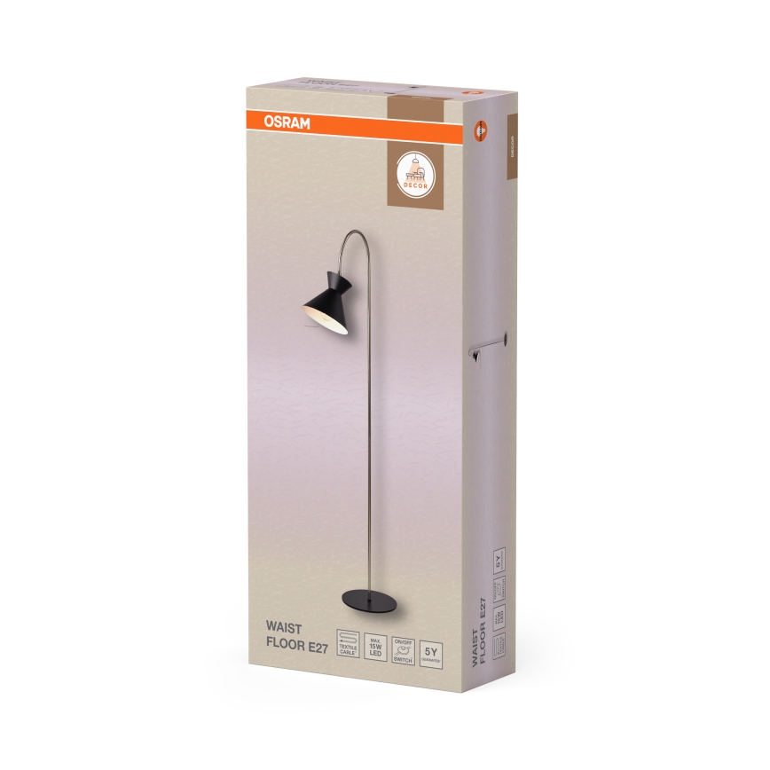 Osram - Podna svjetiljka DECOR WAIST 1xE27/40W/230V crna