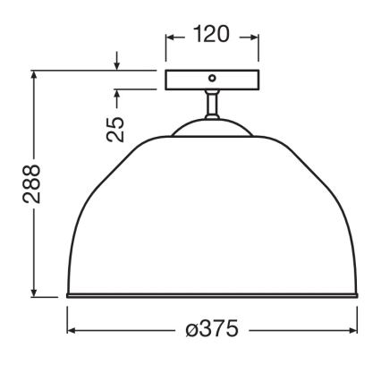Osram - Površinski montiran stropni luster CAMEL BELL 1xE27/9W/230V Ø 37,5 cm