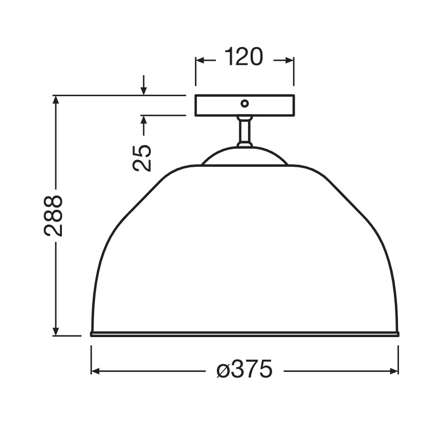 Osram - Površinski montiran stropni luster CAMEL BELL 1xE27/9W/230V Ø 37,5 cm