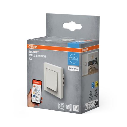 Osram - Prekidač s jednim gumbom SMART+ MATTER 230V Wi-Fi