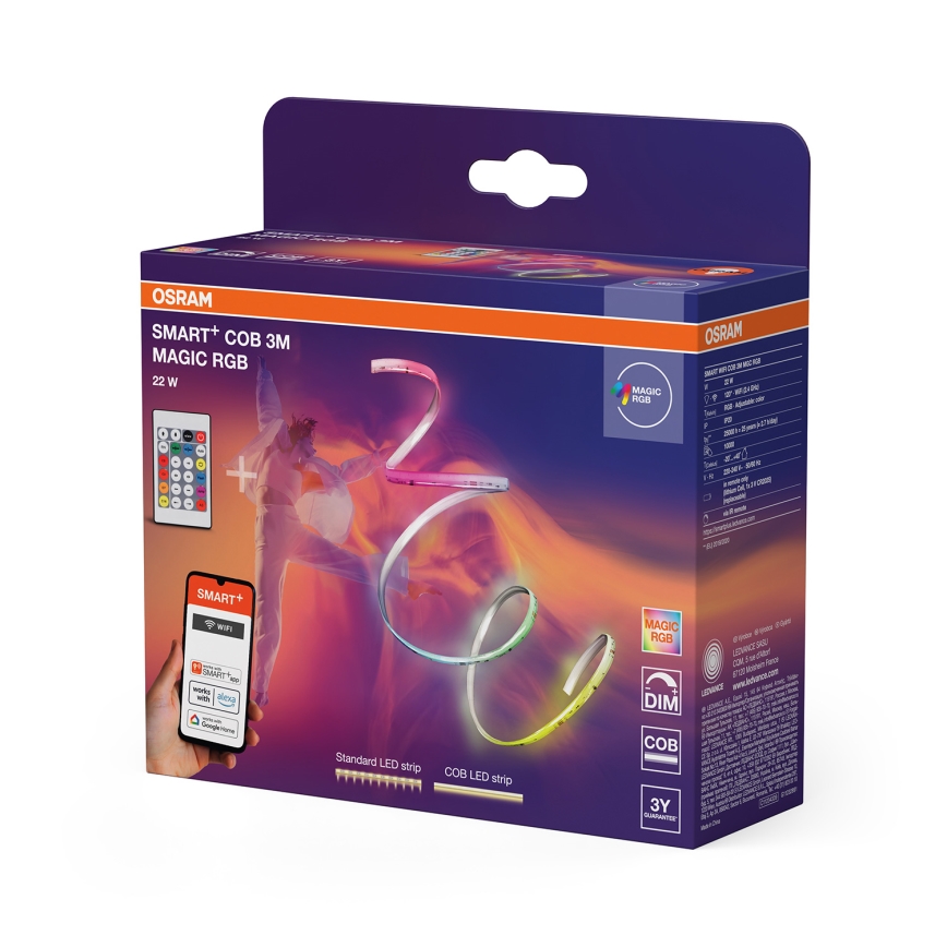Osram - LED RGB traka s mogućnošću prigušivanja SMART+ MAGIC 3 m LED/22W/230V Wi-Fi + daljinski upravljač