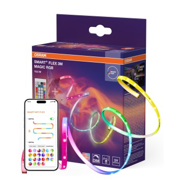 Osram - prigušiva LED RGB traka SMART+ MAGIC FLEX 3m LED/15,5W/230V Wi-Fi + daljinski upravljač