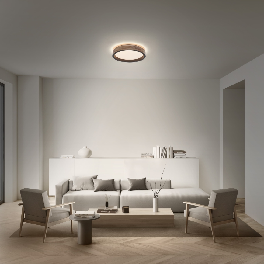 Osram - Prigušivo LED stropno svjetlo MARIANO LED/16W/230V Ø 31 cm hrast/crna