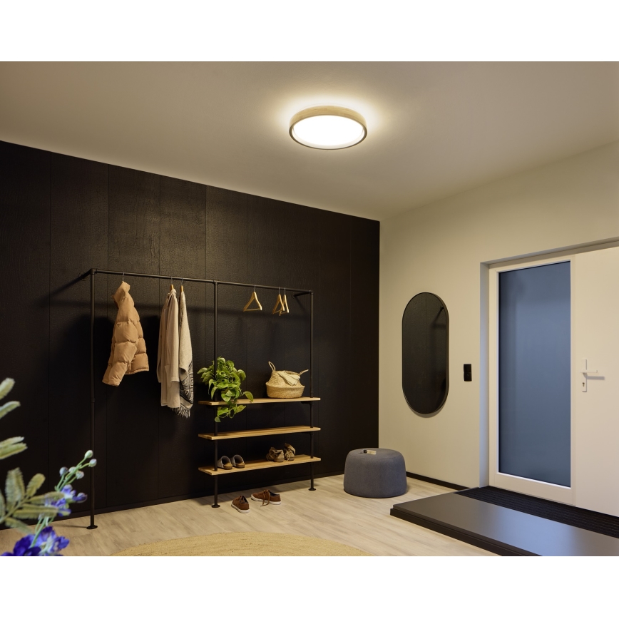 Osram - Prigušivo LED stropno svjetlo MARIANO LED/16W/230V Ø 31 cm hrast/crna