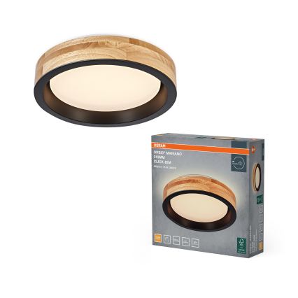 Osram - Prigušivo LED stropno svjetlo MARIANO LED/16W/230V Ø 31 cm hrast/crna