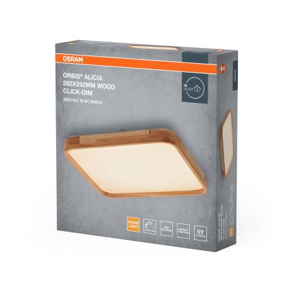 Osram - LED prigušivo stropno svjetlo ORBIS ALICIA LED/16W/230V 29,2x29,2 cm bež