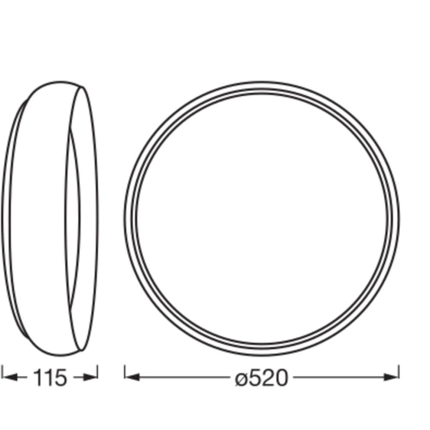 Osram - LED prigušivo stropno svjetlo ORBIS LIVIA LED/36W/230V Ø 52 cm bijela/smeđa