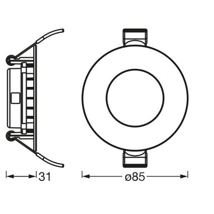 Osram - Prigušiva LED ugradna svjetiljka SMART+ DOWNLIGHT LED/4,5W/230V 3000-6500K Wi-Fi