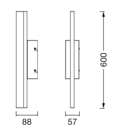 Osram - LED prigušivo osvjetljenje za kupaonsko ogledalo ORBIS MIRROR LED/10W/230V 3000/4000K 60 cm IP44 crna
