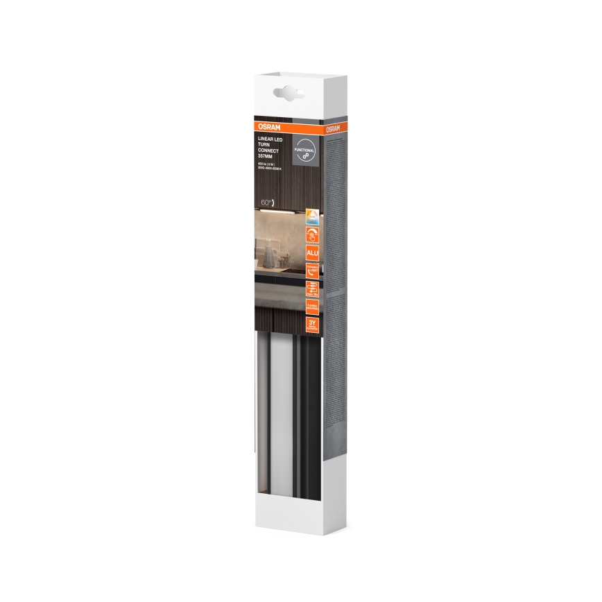 Osram - LED prigušivo podpultno svjetlo LINEAR TURN LED/6W/230V 3000/4000/6500K 35 cm crno