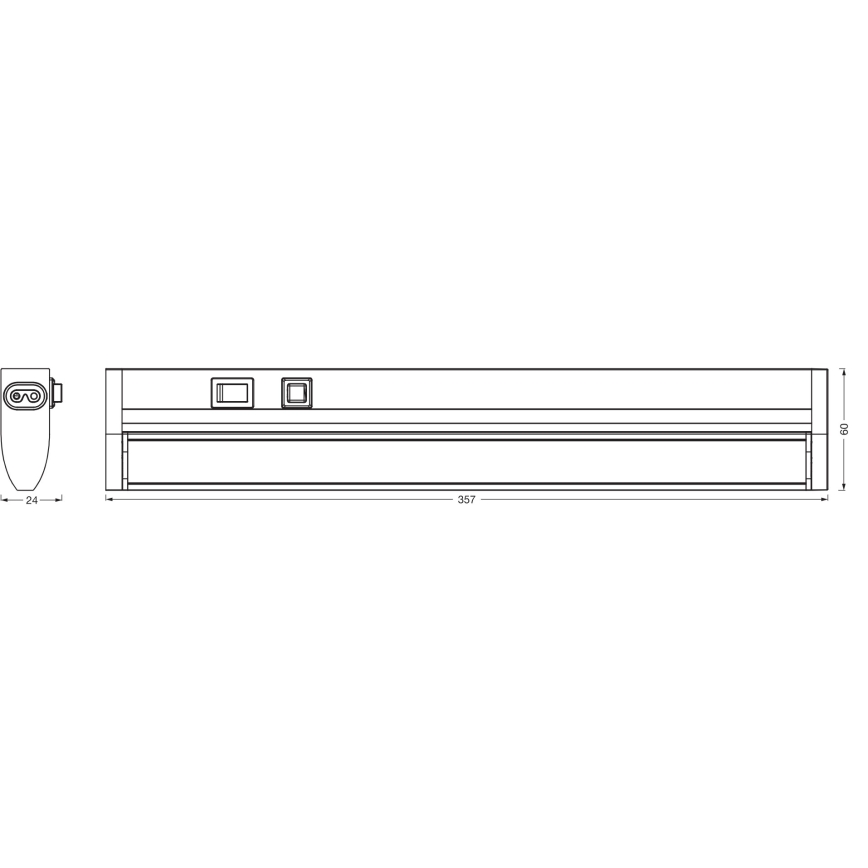 Osram - LED prigušivo podpultno svjetlo LINEAR TURN LED/6W/230V 3000/4000/6500K 35 cm crno
