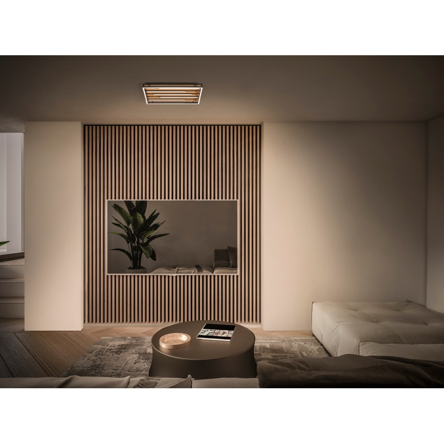 Osram - LED stropna svjetiljka s mogućnošću prigušivanja ORBIS ACOUSTIC LED/30W/230V 51x31 cm borovina