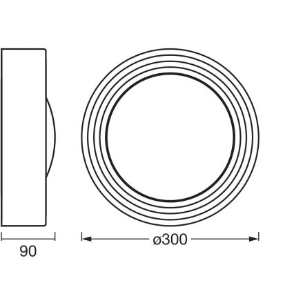 Osram - Prigušivo LED stropno svjetlo ORBIS CONCRETE LED/13W/230V pr. 30 cm siva/beton
