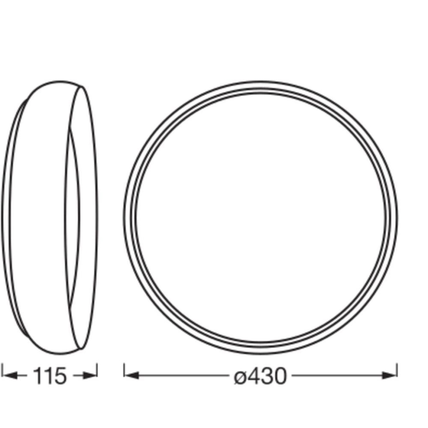 Osram - LED prigušivo stropno svjetlo ORBIS LIVIA LED/24W/230V Ø 43 cm bijela/smeđa