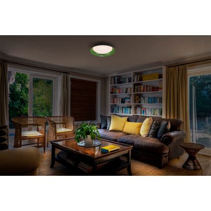 Osram - LED prigušiva stropna svjetiljka ORBIS PLATE LED/19W/230V Ø 31 cm zelena/crna