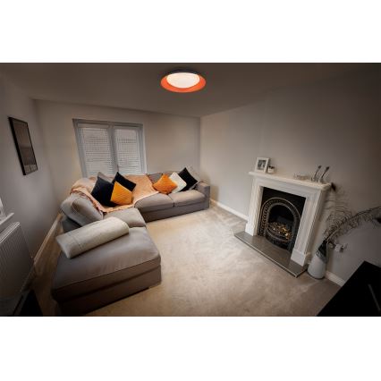 Osram - LED prigušivo stropno svjetlo ORBIS PLATE LED/45W/230V promjer 48 cm narančasto/crno