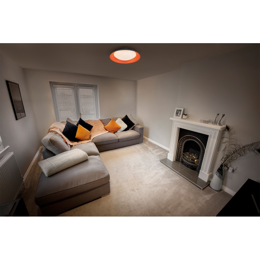 Osram - LED prigušivo stropno svjetlo ORBIS PLATE LED/45W/230V promjer 48 cm narančasto/crno