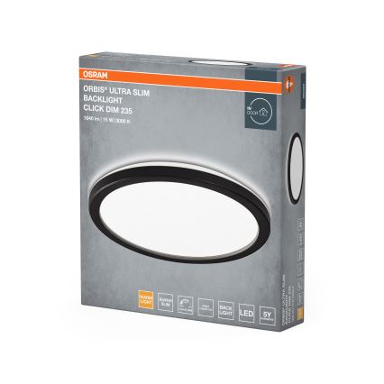 Osram - Prigušivo LED stropno svjetlo ORBIS ULTRA SLIM LED/15W/230V 3000K Ø 23,5 cm crna